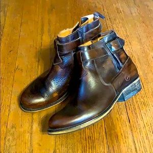 Bronx brown leather ankle boots size 8.5 EU 40